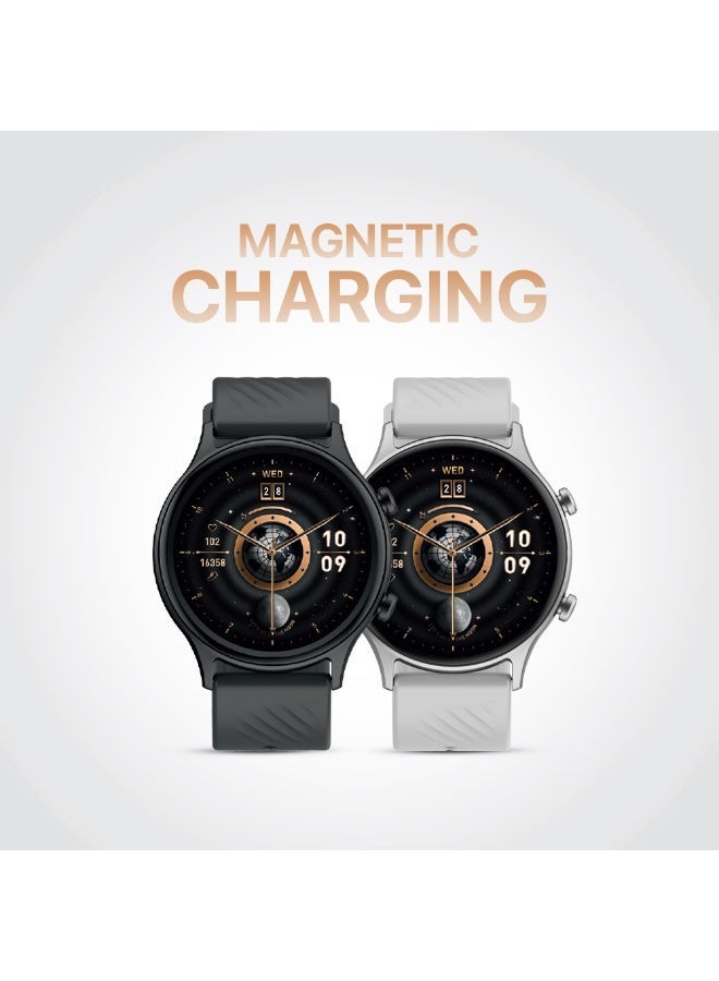 LYCKA Smarto W'Pro Smartwatch - 1.39-inch HD Full Touch Display, IP68 Waterproof, Bluetooth 5.3, Heart Rate & Fitness Tracking, 15-Day Standby - Silver - Image 1